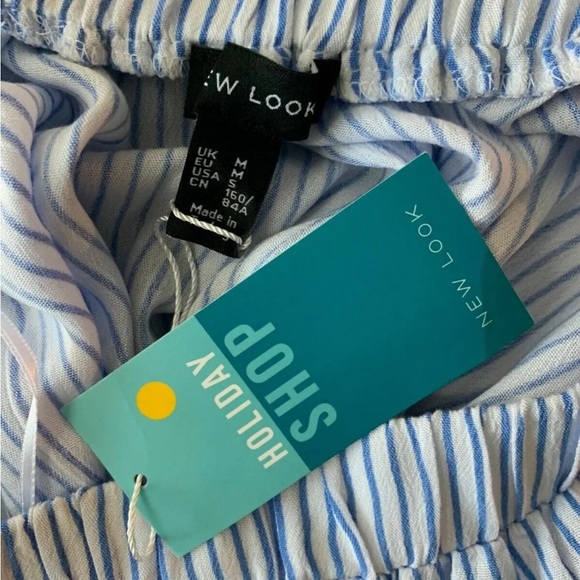 New Look Bardot Stripe Beach Shirt Size M - Picture 4 of 5